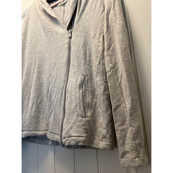 Lou & Grey Women’s Long Sleeve Asymmetrical Full Zip Sweatshirt Size M Gray‎ - Picture 3 of 5
